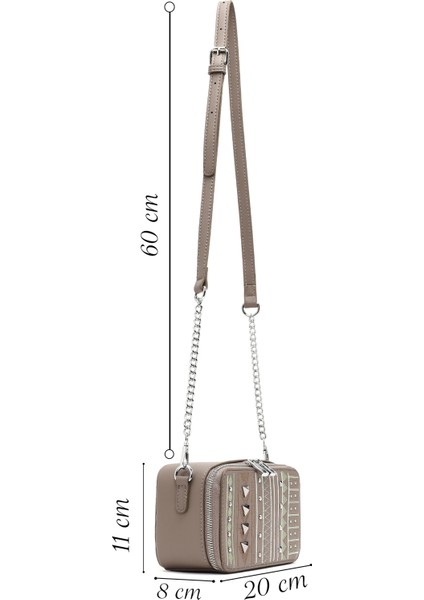 Kadın Vizon Uzun Askılı Baskılı Çapraz Çanta 25ABD264526 fiyatları