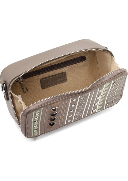 Kadın Vizon Uzun Askılı Baskılı Çapraz Çanta 25ABD264526