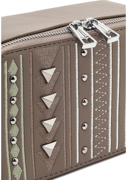 Kadın Vizon Uzun Askılı Baskılı Çapraz Çanta 25ABD264526