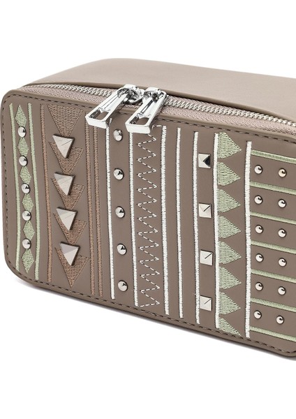 Kadın Vizon Uzun Askılı Baskılı Çapraz Çanta 25ABD264526