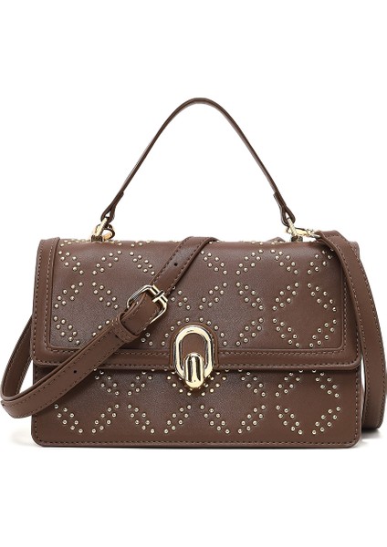 Kadın Vizon Taşlı Uzun Askılı Kol Çantası 25ABD264618