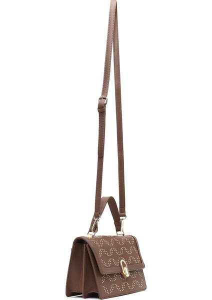 Kadın Vizon Taşlı Uzun Askılı Kol Çantası 25ABD264618