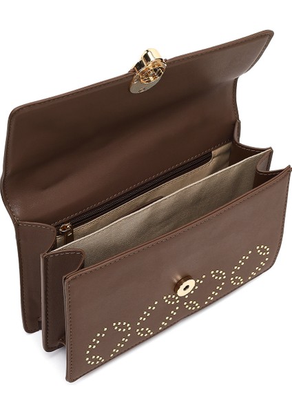 Kadın Vizon Taşlı Uzun Askılı Kol Çantası 25ABD264618