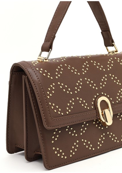 Kadın Vizon Taşlı Uzun Askılı Kol Çantası 25ABD264618