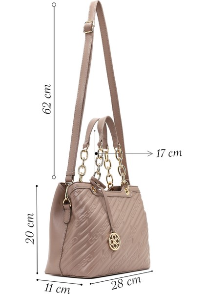 Kadın Gri Uzun Askılı Baskılı Kol Çantası 25WBD286126 fiyatları