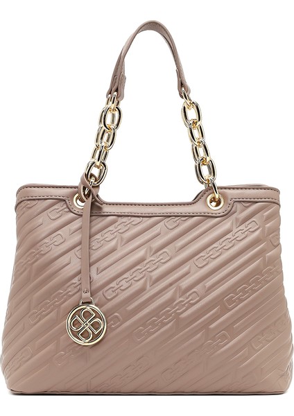 Kadın Gri Uzun Askılı Baskılı Kol Çantası 25WBD286126 fırsatları