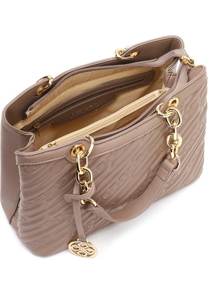 Kadın Gri Uzun Askılı Baskılı Kol Çantası 25WBD286126