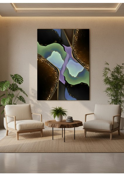 Modern Soyut Geode Desenli Kanvas Tablo | Duvar Sanatı Baskı