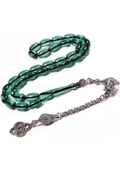 Güzel Çekimli Su Yeşili Ateş Kehribar Tesbih fiyatları