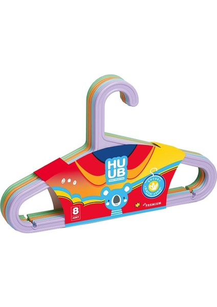 24 Adet Plastik Çocuk Askısı, Bebek Askılığı, Elbise Askısı, Renkli Askı, Slim Askı