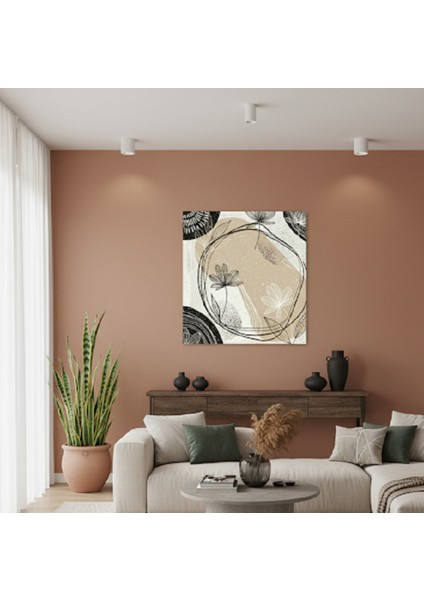 Modern Çiçekli Soyut Kanvas Tablo | Çiçek Motifli Minimalist Duvar Dekoru Modern ve Dekoratif Tablo modelleri