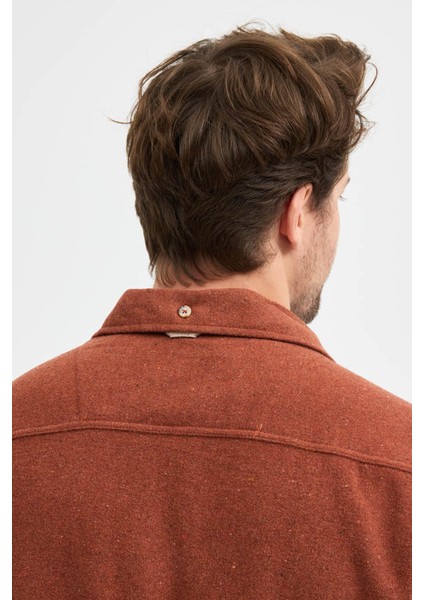 Erkek Rahat Kesim Spor Yaka Oduncu Flanel Çift Cep Kapaklı Kışlık Gömlek fırsatları