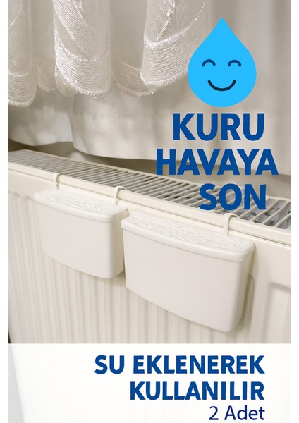 2 Adet - Petek Arkası Suluğu- Kalorifer Suluk Nemlendirici | Dökülme Karşıtı Güvenli Tasarım