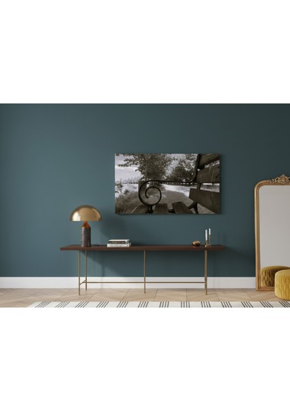 Sakinleştirici Manzara Kanvas Tablo, Siyah Beyaz Doğa Tablo,modern Salon Tablosu, Göl Manzarası modelleri