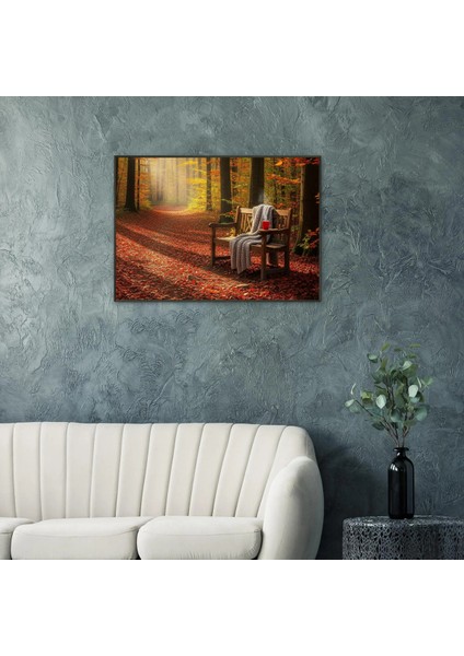 Sonbahar Ormanı Tablosu, Doğa Temalı Modern Çerçeveli Tablo,sonbahar Manzarası Tablo fiyatları