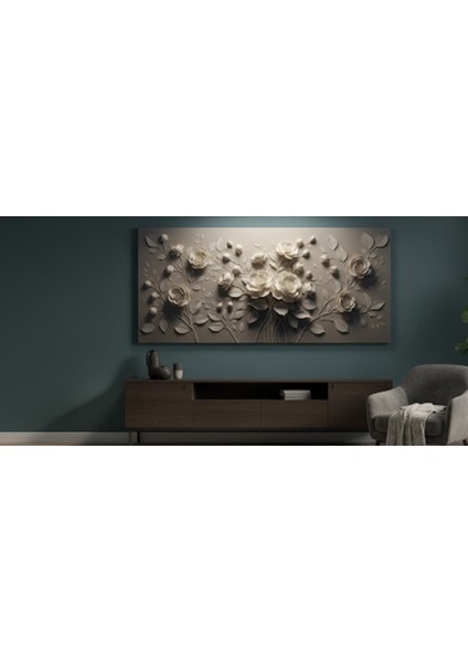 3D Efektli Çiçekli Kanvas Tablo | Çiçek Efektli Duvar Dekoru Salon ve Yatak Odasıtablo fiyatları