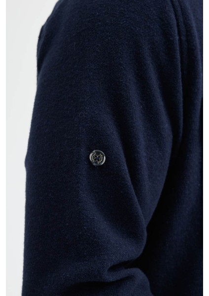 Erkek Rahat Kesim Spor Yaka Oduncu Flanel Çift Cep Kapaklı Kışlık Gömlek