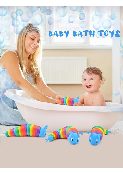 Söktak 20 cm Tırtıl Stres ve Anksiyete Giderici Eğlenceli Esnek Oyuncak, Renkli Fidget fırsatları