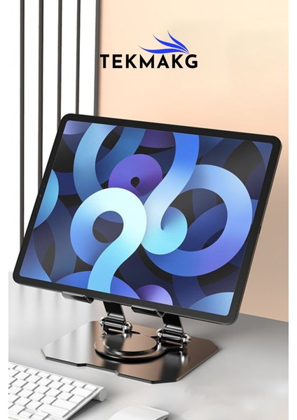 360 Derece Dönebilen Ayarlanabilir Tablet ve Laptop Standı Alüminyum Metal Yükseltici Katlanabilir Masaüstü Tutucu Stand modelleri