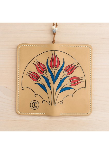 El Yapımı Hakiki Kahverengi Deri Cüzdan - Yakma Sanatı Vegetable-Tanned Doğa Dostu Ince Katlanabilir Model - Minimalist El Işçiliği Tasarım indirimleri