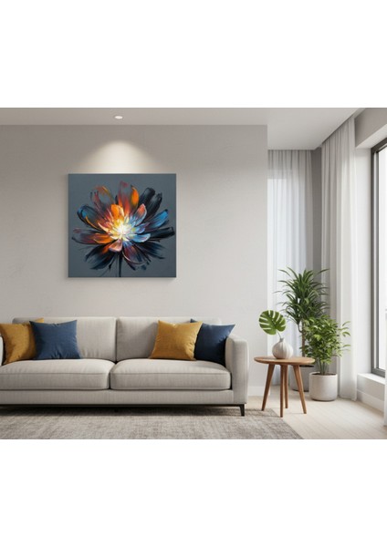 Modern Dekorasyonçiçek Kanvas Tablo, Canlı Renkler,yağlı Boya Efektli,salon ve Ofis Için Büyük Tablo fırsatları