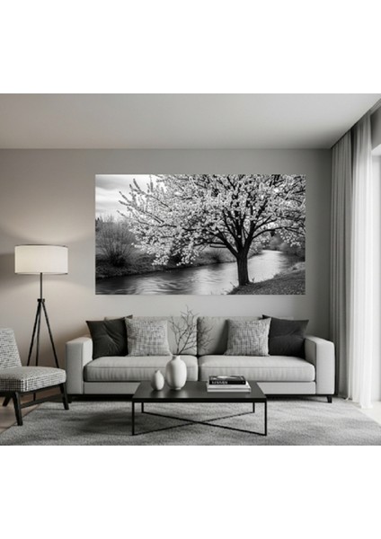 Siyah Beyaz Tablo Doğa Manzarası Kanvas Tablo Siyah Beyaz Minimalist Manzara Kanvas Tablo fiyatları