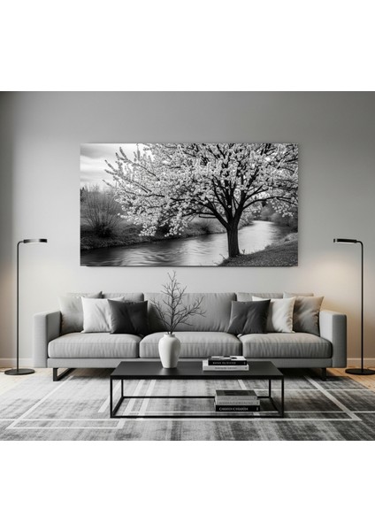 Siyah Beyaz Tablo Doğa Manzarası Kanvas Tablo Siyah Beyaz Minimalist Manzara Kanvas Tablo modelleri