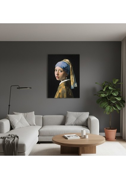 Inci Küpeli Kız Reprodüksiyon Yağlı Boya Efektli Kanvas Tablo modelleri