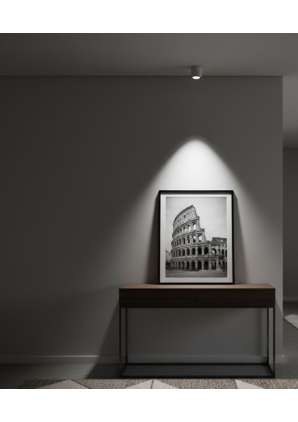 Roma Kolezyumu Manzaralı Siyah Beyaz Çerçeveli Tablo, Modern Tablo modelleri