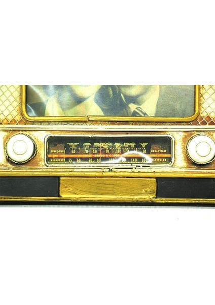 Dekoratif Metal Çerçeve Radyo Vintage Dekoratif Ev Ofis Hediyelik fırsatları