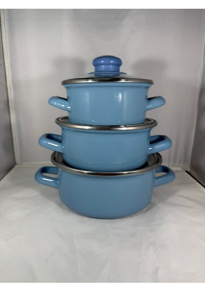 Mini Tencere Seti Emaye 6 Parça Saklama Kabı Seti fiyatları