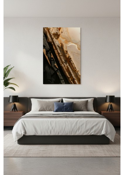 Modern Minimalist Soyut Kaya Formasyonu Kanvas Tablo | Yüksek Çözünürlük modelleri