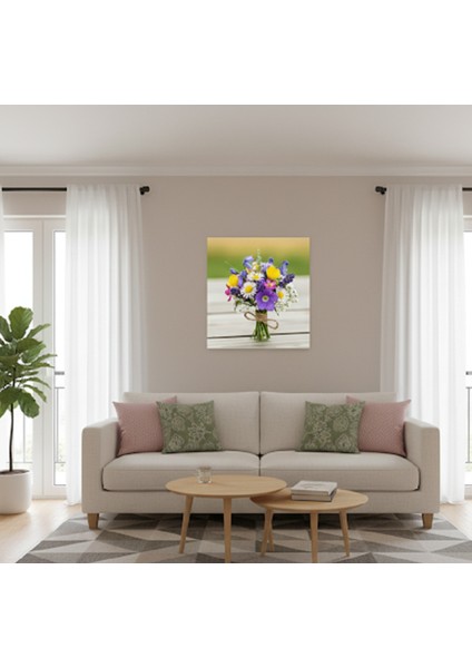 Küçük Kır Çiçekleri Buketi Kanvas Tablo Papatya ve Lavanta Tablosu,canlı Renklerde Çerçevesiz Tablo fiyatları