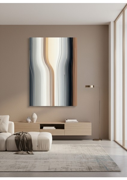 Modern Soyut Çizgili Kanvas Tablo, Soyut Modern Tasarım ve Dekoratif Duvar Sanatı