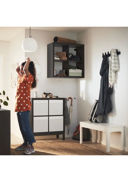 Kallax Açık Raf Ünitesi Venge Siyah 77 x 94 cm modelleri