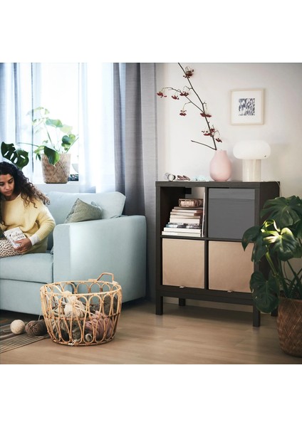 Kallax Açık Raf Ünitesi Venge Siyah 77 x 94 cm fırsatları