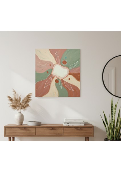 Modern Soyut Çiçek Kanvas Tablo,bohem Duvar Sanatı Ev ve Ofis Dekorasyonu | Pastel Tonlarda modelleri