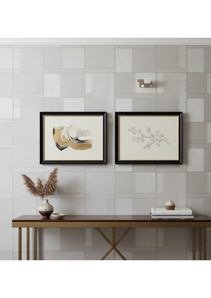 2'li Modern Soyut ve Botanik Çizim Çerçeveli Tablo Seti, Minimalist ve Şık 2'li Tablo modelleri