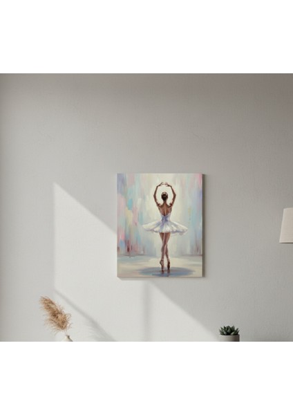 Yağlı Boya Efektli Tablo, Balerin Sanatsal Kanvas Tablo - Modern Romantik Pastel Tablo fiyatları