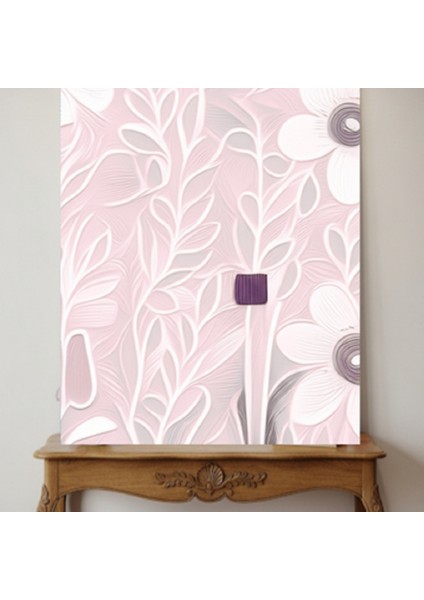 Yağlı Boya Efektli 3'lü Pastel Tonlarda Minimalist Çiçekli Kanvas Tablo, Modern Romantik Tablo