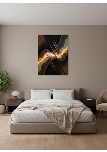 Modern Soyut Dalga Desenli Kanvas Tablo | Minimalist Yaşam Alanları Için Sanatsal Duvar Dekoru modelleri