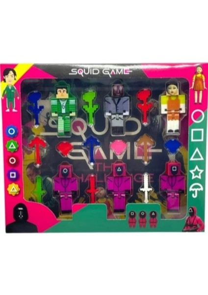 Squid Game 18 Parça 6 Figürlü Koleksiyon Seti – Mini Aksiyon Oyuncak Figürler