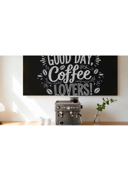 Kahve Severler Için Modern Kanvas Tablo, Kahve Köşesi Tablo, Siyah Beyaz Tablo modelleri