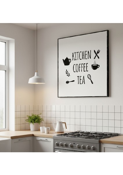 Mutfak Duvarı Için Ev Dekoru,siyah Beyaz Mutfak Konseptli Sanat Baskısı Minimalist Mutfak Dekoru