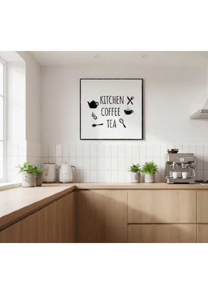 Mutfak Duvarı Için Ev Dekoru,siyah Beyaz Mutfak Konseptli Sanat Baskısı Minimalist Mutfak Dekoru modelleri