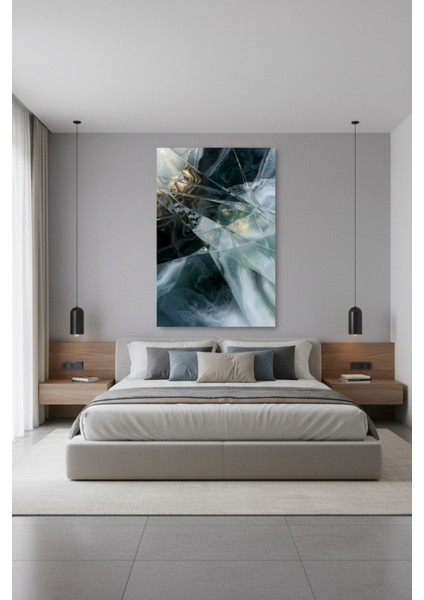 Buz Dokusu Soyut Kanvas Tablo | Modern Duvar Dekoru modelleri