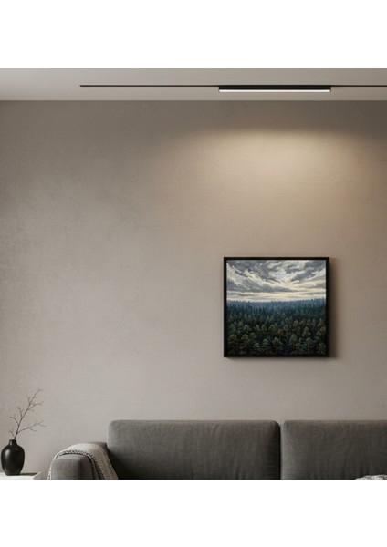 Yağlı Boya Efektli Orman Manzarası Çerçeveli Tablo modelleri