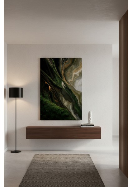 Soyut Orman Dokusu Baskı Kanvas Tablo | Modern Duvar Dekoru fiyatları