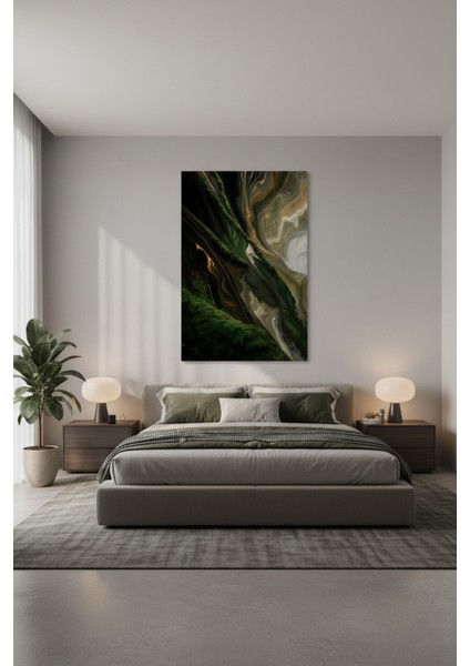 Soyut Orman Dokusu Baskı Kanvas Tablo | Modern Duvar Dekoru modelleri