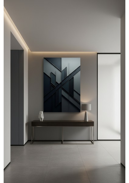 Soyut Gri Geometrik Modern Kanvas Tablo fiyatları